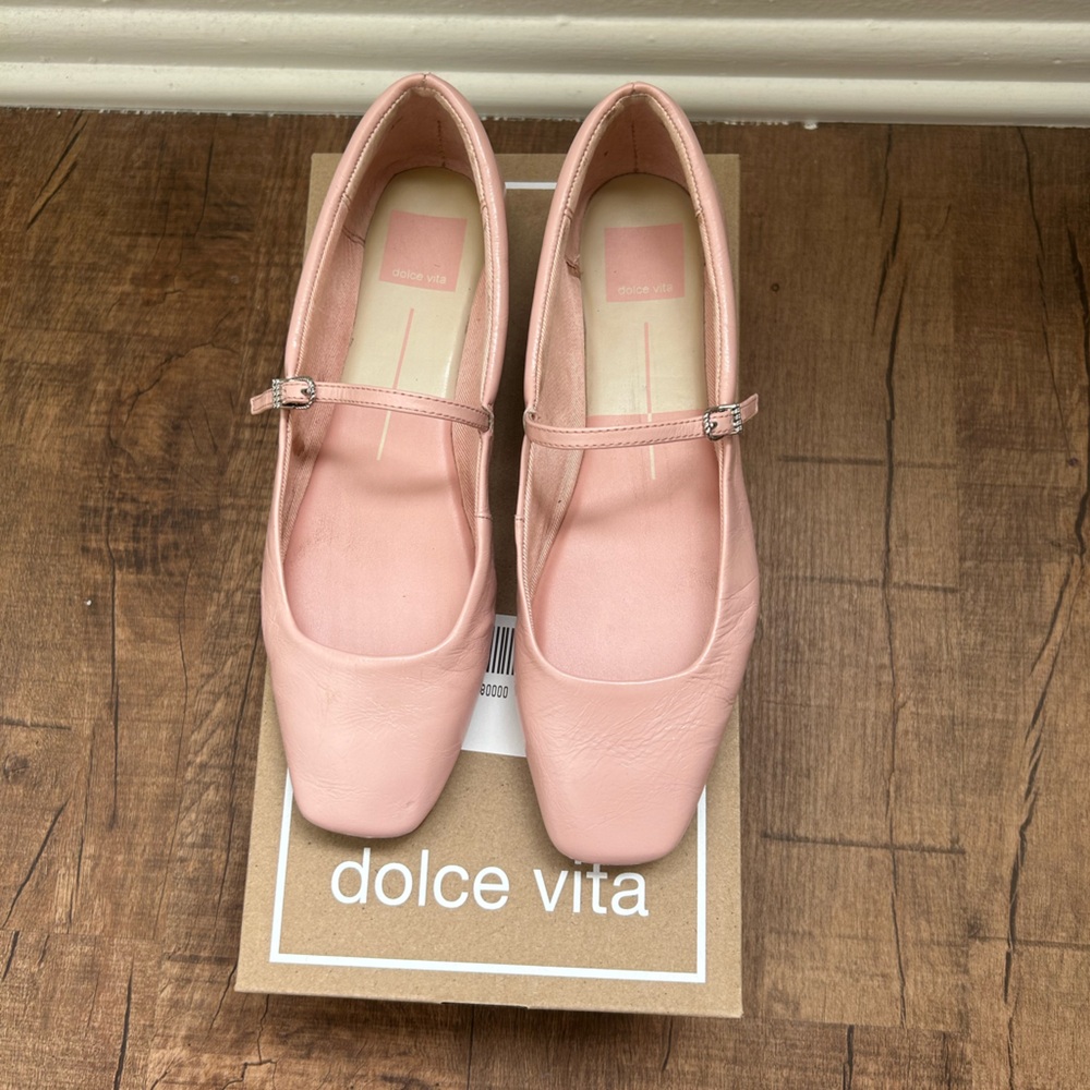 Dolce Vita Reyes Pink Crinkle Ballet Flats